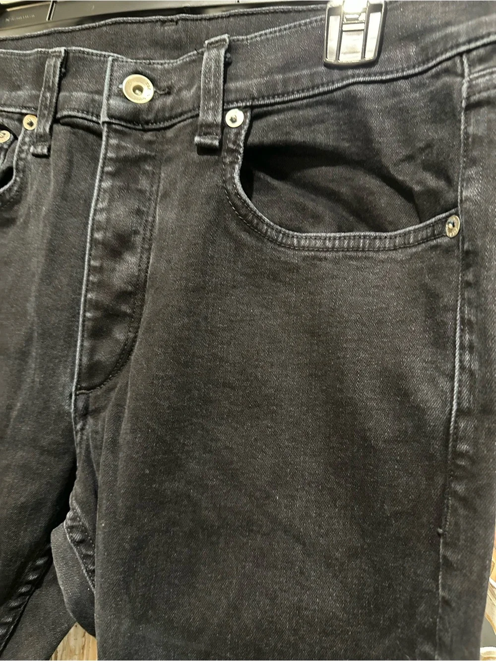 rag & bone Men's Extra Slim Black Jeans